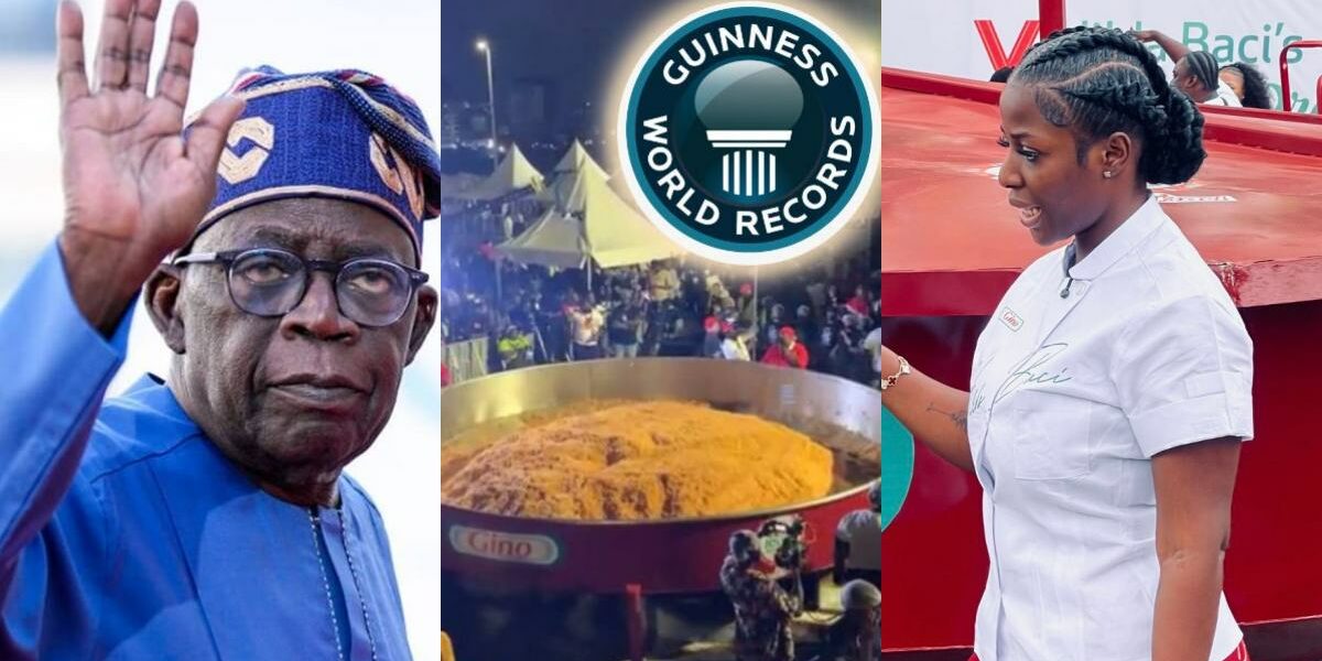Tinubu Applauds Hilda Baci As She Completes Attempt At Largest Pot of Jollof Rice